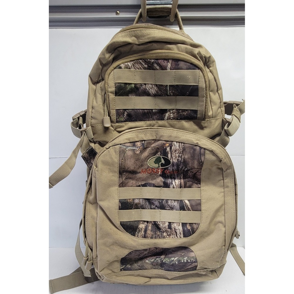 Fieldline Mossy Oak Camo Tactical Backpack Tan Hunting Hiking Rucksack MOLLE